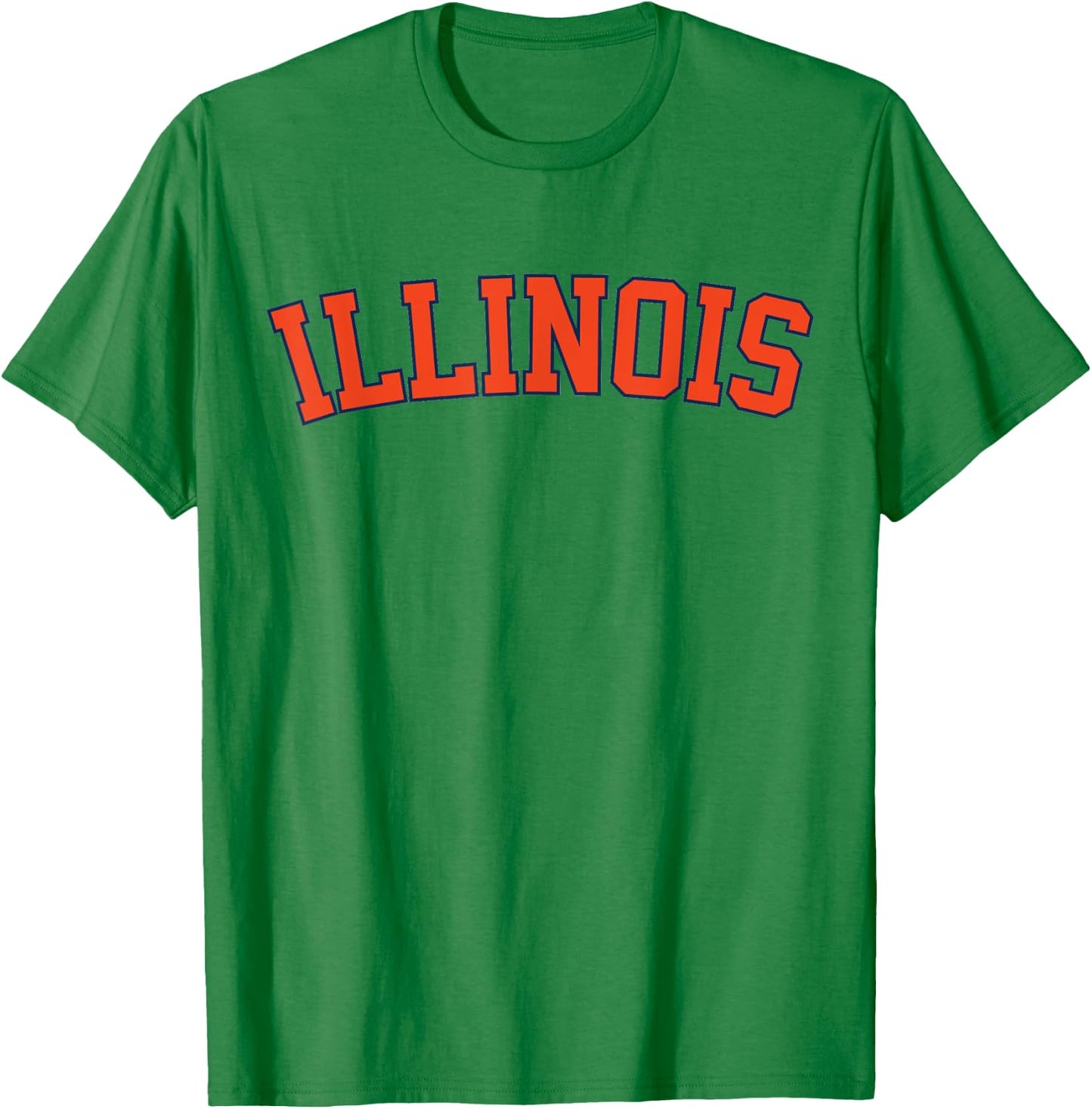 Retro Illinois Vintage Illinois Orange Blue Throwback IL T-Shirt - T-Shirt | Irish Green