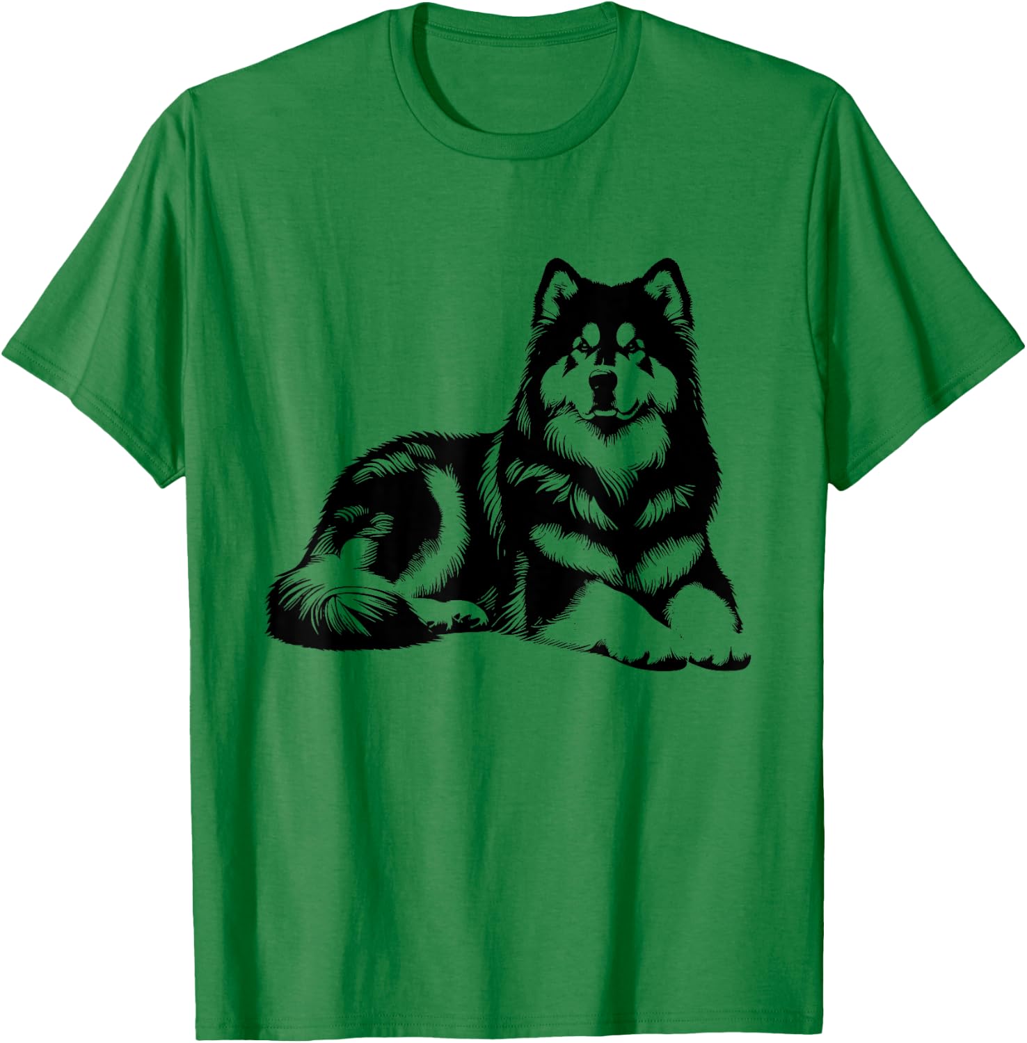 Dog Dad Mom Lover - Monochromatic Alaskan Malamute T-Shirt - T-Shirt | Irish Green