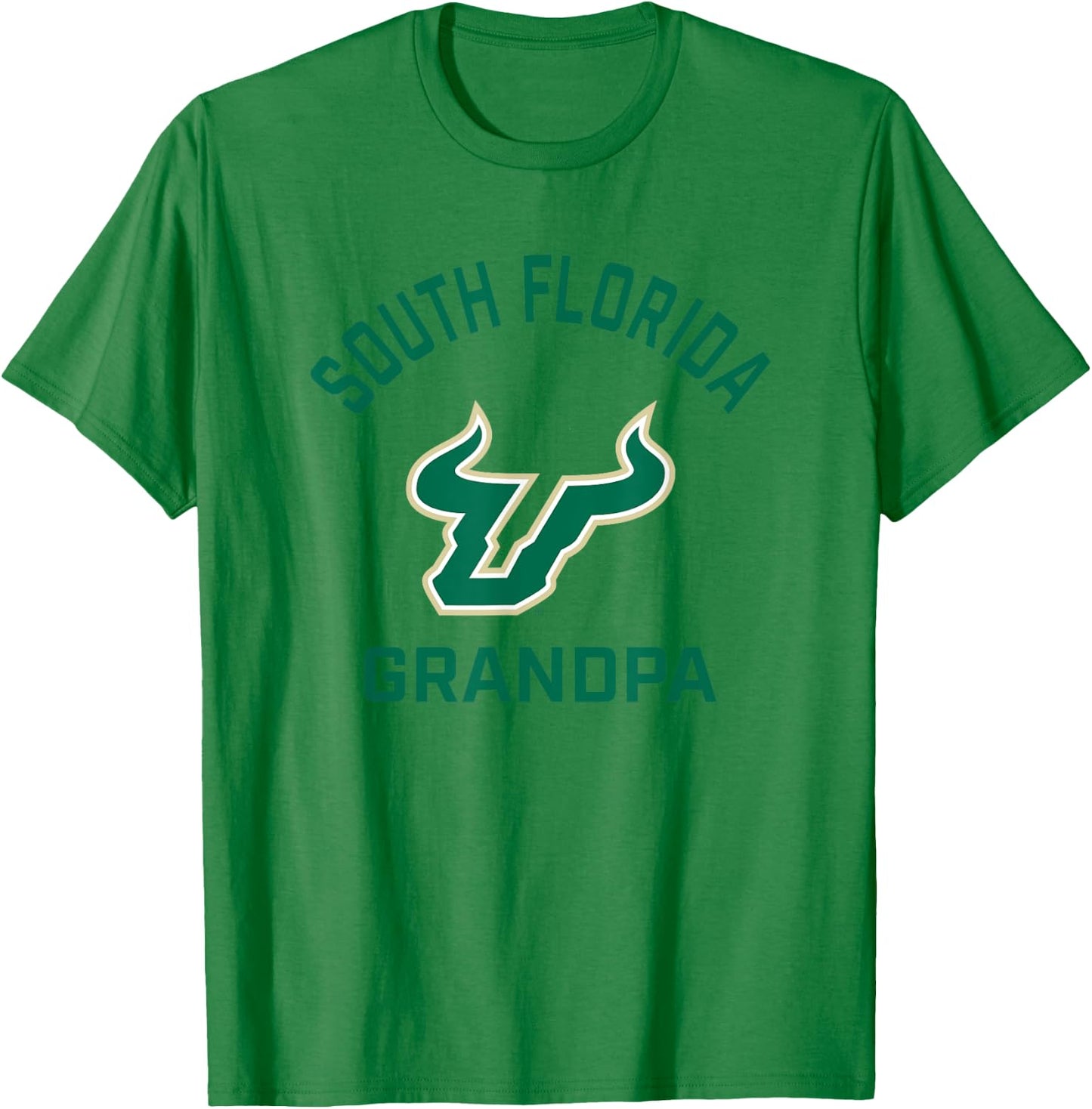 University of South Florida USF Bulls Arched Grandpa T-Shirt - T-Shirt | Irish Green