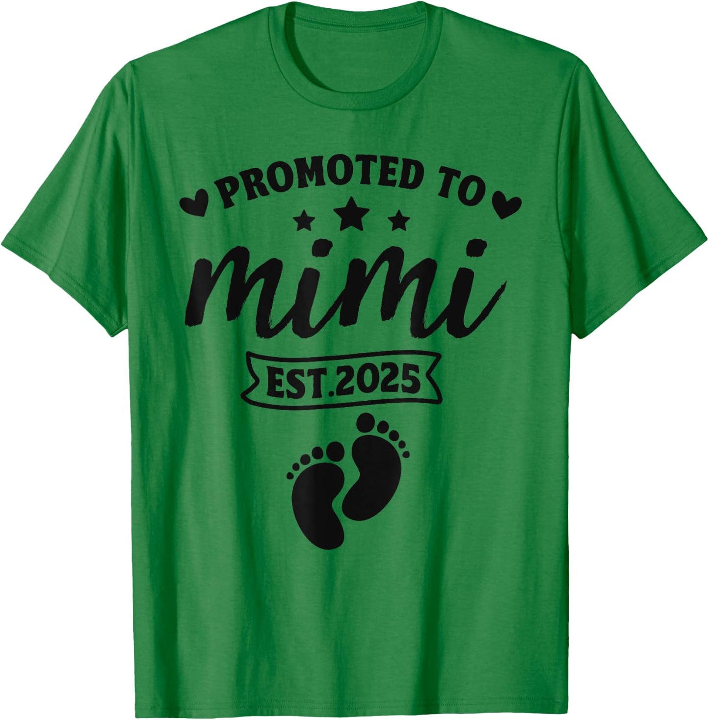 Promoted To Mimi Est. 2025 - Women New Grandma 2025 T-Shirt - T-Shirt | Irish Green