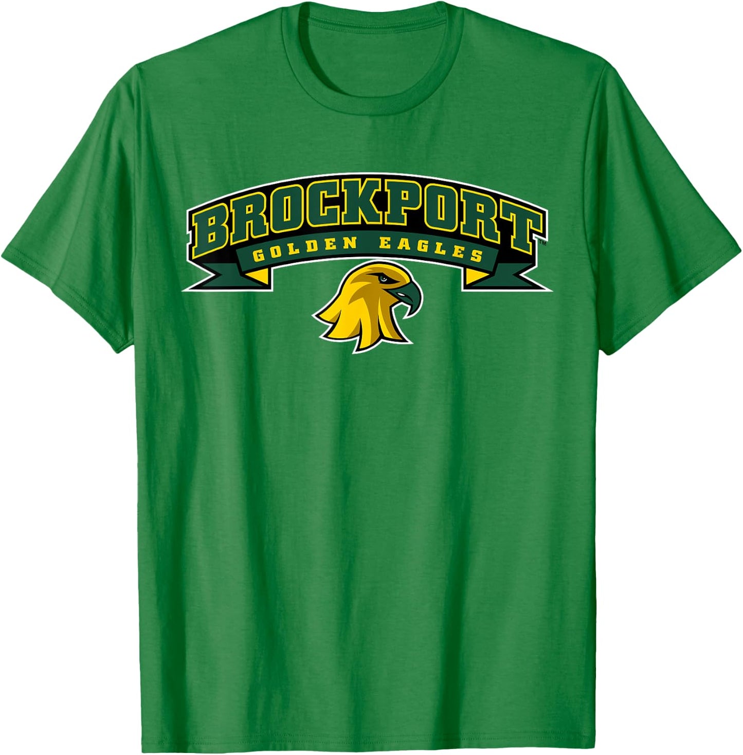 SUNY Brockport Golden Eagles Banner Logo T-Shirt - T-Shirt | Irish Green