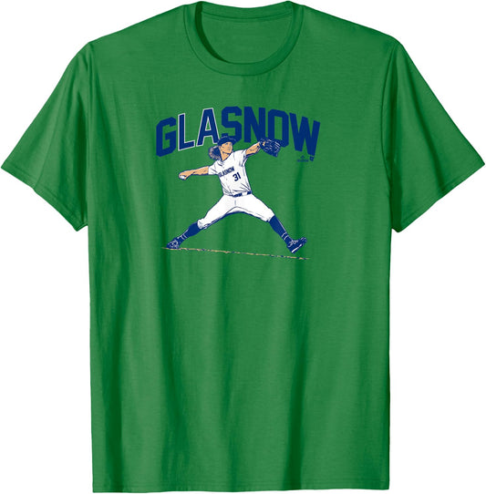 Tyler Glasnow - Los Angeles Baseball T-Shirt - T-Shirt | Irish Green