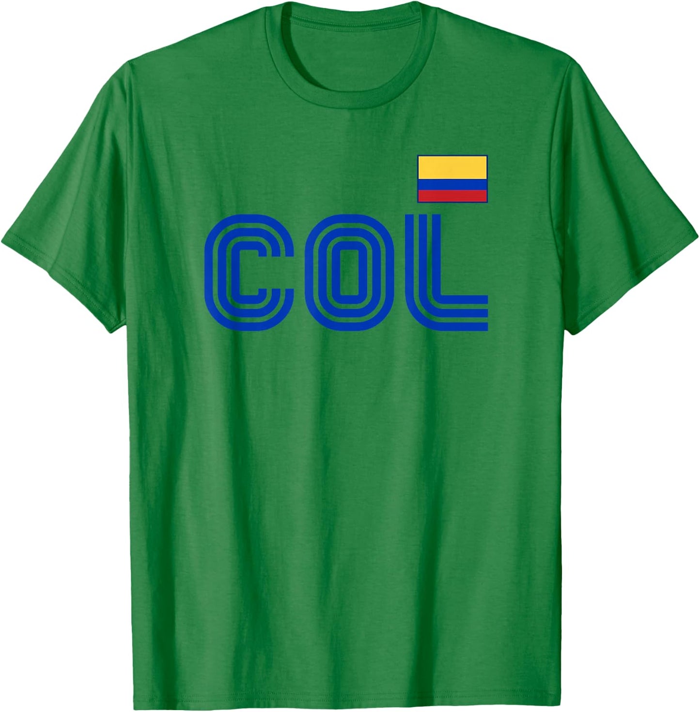 Colombia Flag Retro International Country Colombian Pride T-Shirt - T-Shirt | Irish Green
