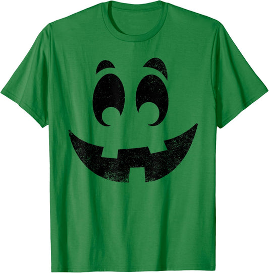 Vintage Jack O Lantern Pumpkin Face Halloween Costume T-Shirt - T-Shirt | Irish Green