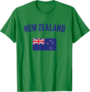 New Zealand Flag T-Shirt - T-Shirt | Irish Green