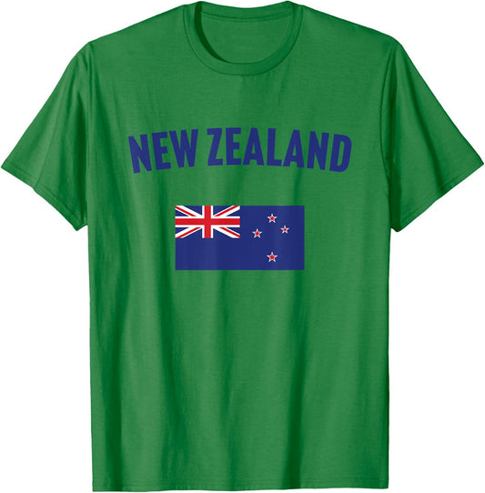New Zealand Flag T-Shirt - T-Shirt | Irish Green