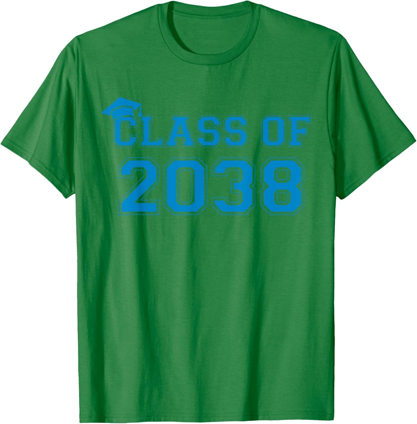 Class Of 2038 Handprint Pre-K Blue Kids 2038 Graduation Boys T-Shirt - T-Shirt | Irish Green