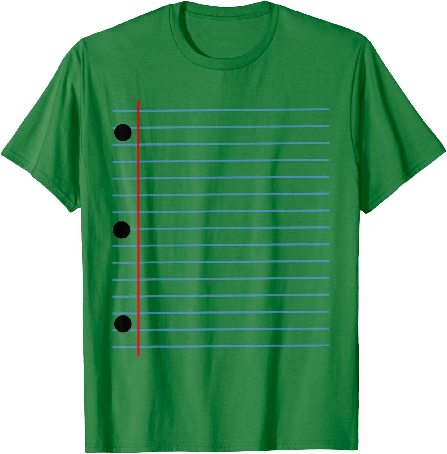 Funny Lined Notebook Paper Group Halloween Costume T-Shirt - T-Shirt | Irish Green