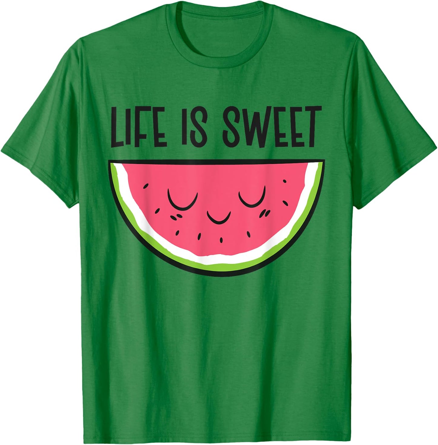 Watermelon Summer Fruit Life Is Sweet T-Shirt - T-Shirt | Irish Green