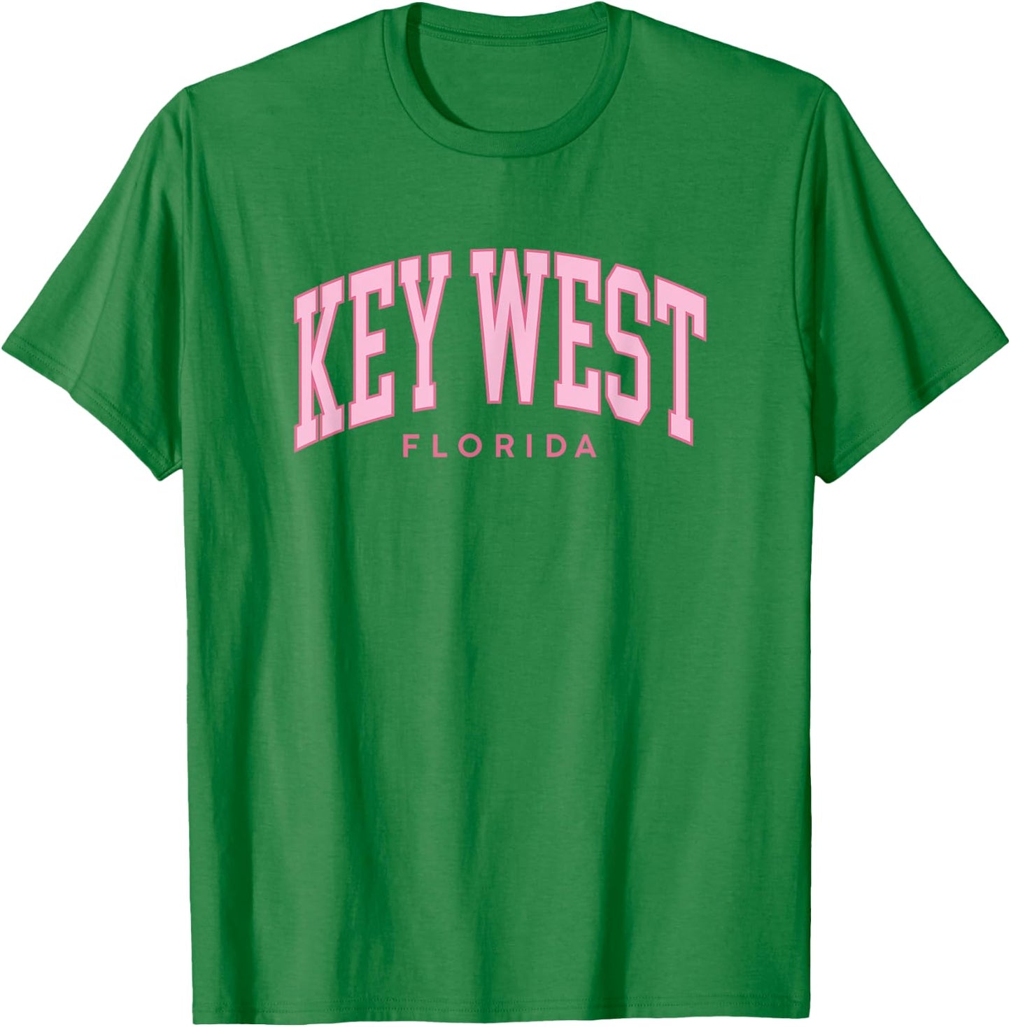 Key West Florida summer retro pink preppy throwback T-Shirt - T-Shirt | Irish Green