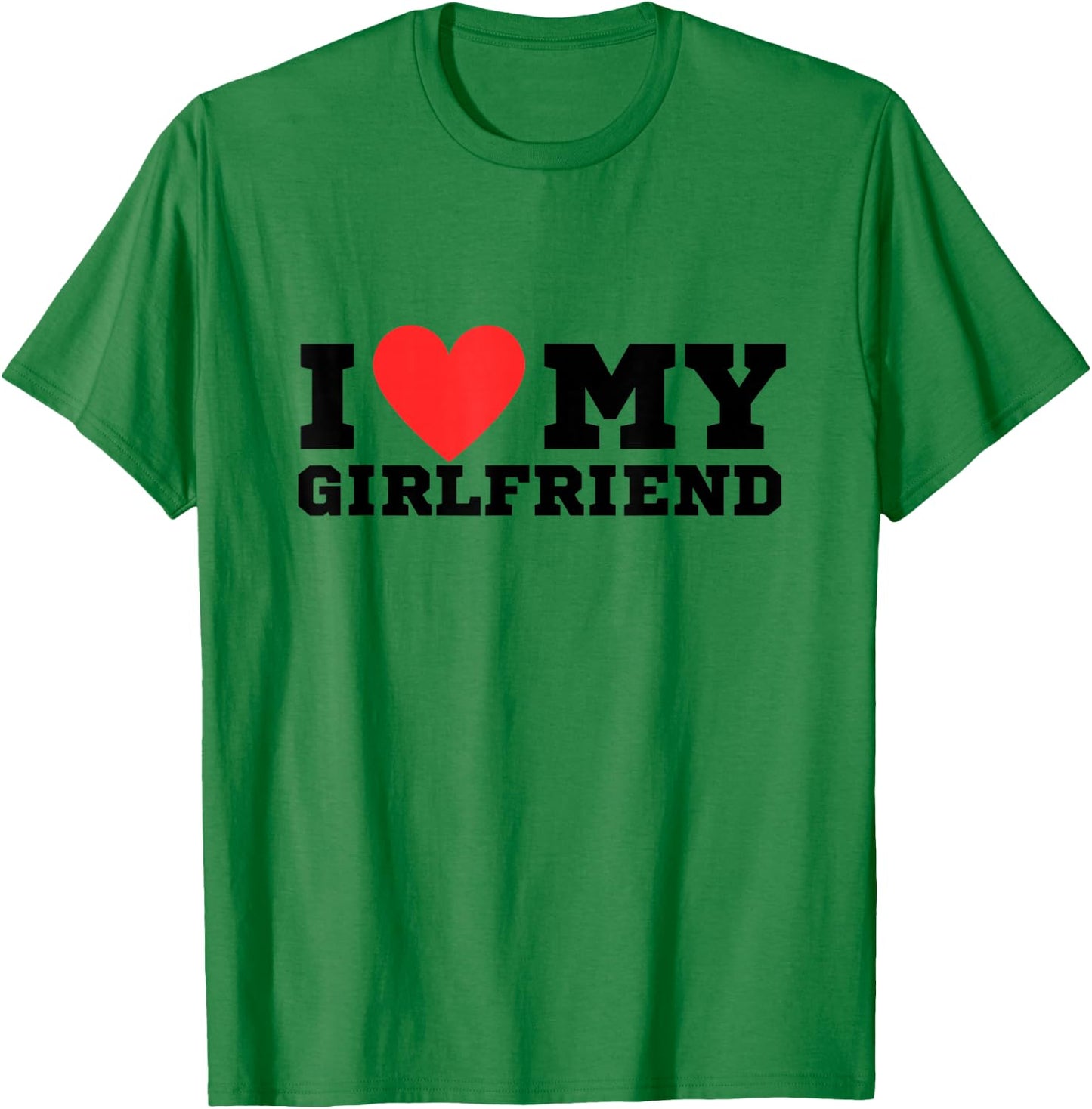 I love my girlfriend white color | y2k | red heart | love T-Shirt - T-Shirt | Irish Green