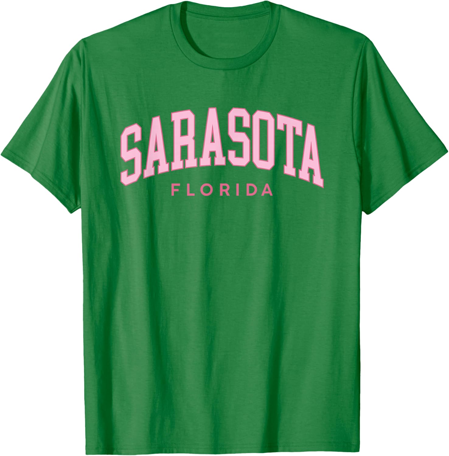 Sarasota Florida Retro Preppy Throwback Pink Girls T-Shirt - T-Shirt | Irish Green