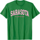 Sarasota Florida Retro Preppy Throwback Pink Girls T-Shirt - T-Shirt | Irish Green