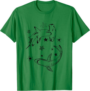 Great Hammerhead Shark, Funny Shark Lover Ocean Wildlife T-Shirt - T-Shirt | Irish Green