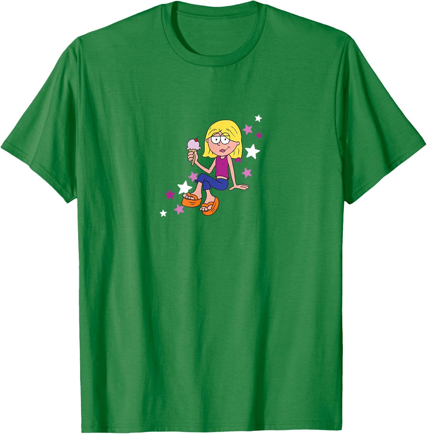 Disney Lizzy McGuire Iconic Cool Lil Lizzie Star Chest Logo T-Shirt - T-Shirt | Irish Green