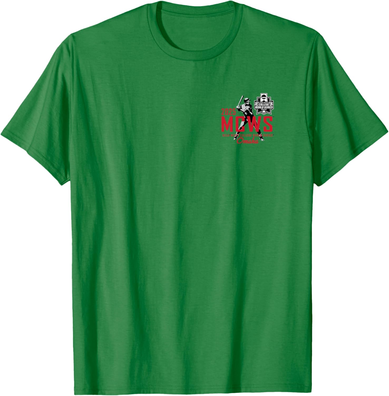 Men's College World Series 2025 NCAA Baseball 8-Team Card T-Shirt - T-Shirt | Irish Green