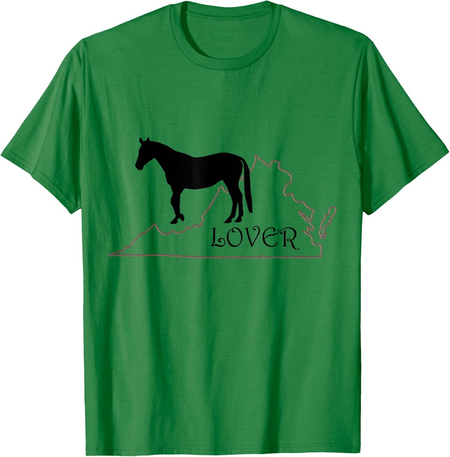 Horse Lover Gifts: Virginia is for Horse Lovers T shirt T-Shirt - T-Shirt | Irish Green