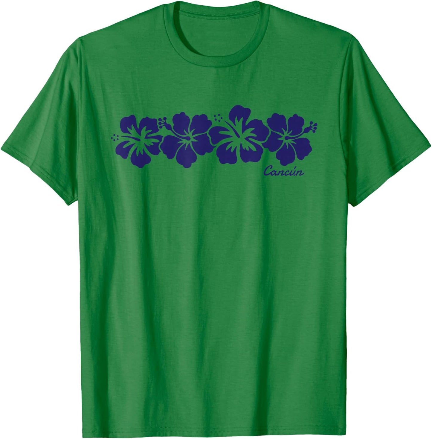 Cancun Mexico Hibiscus Flower Boys Girls Vacation Souvenir T-Shirt - T-Shirt | Irish Green