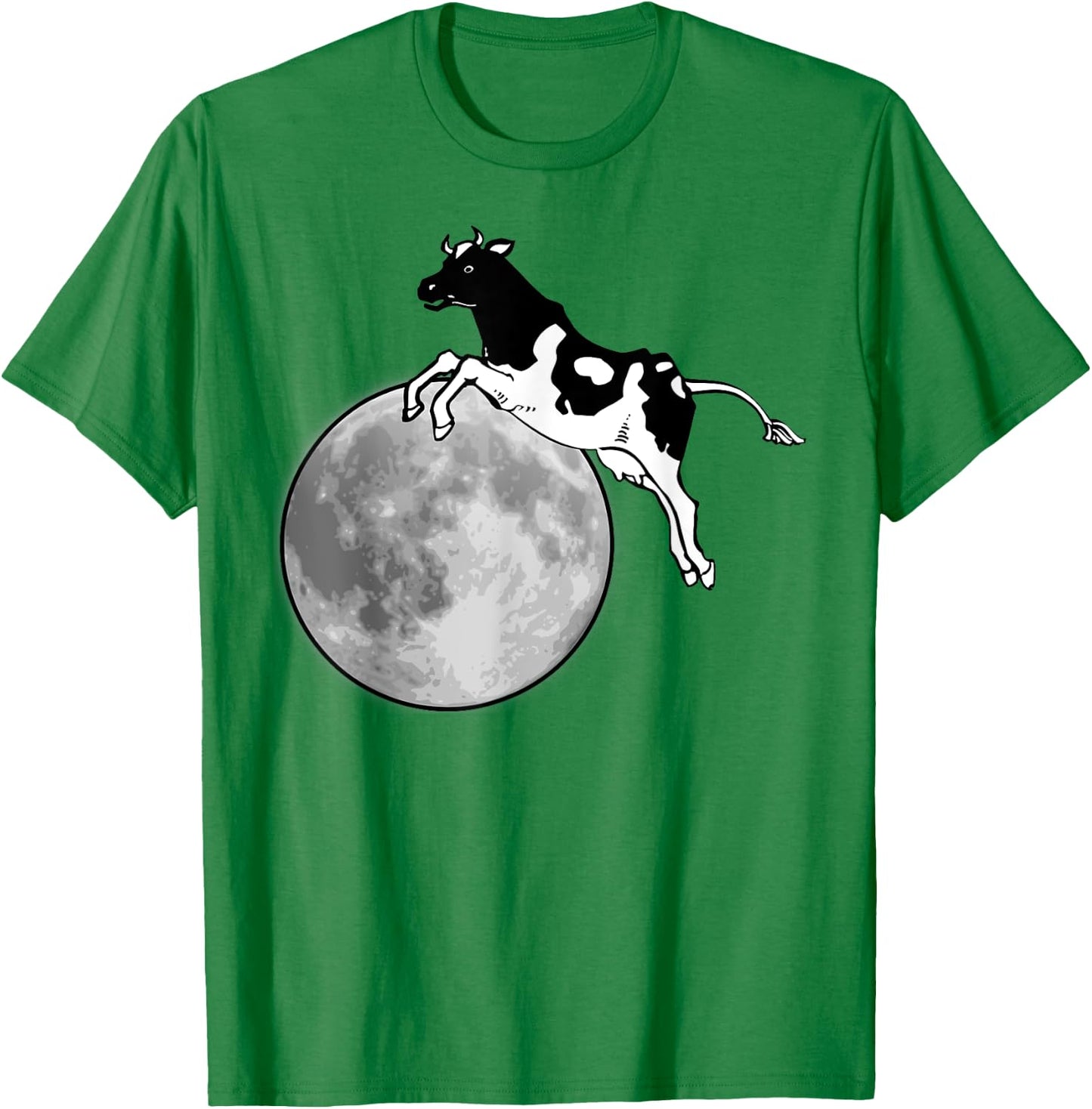 Cow Jumps Over The Moon T-Shirt - T-Shirt | Irish Green