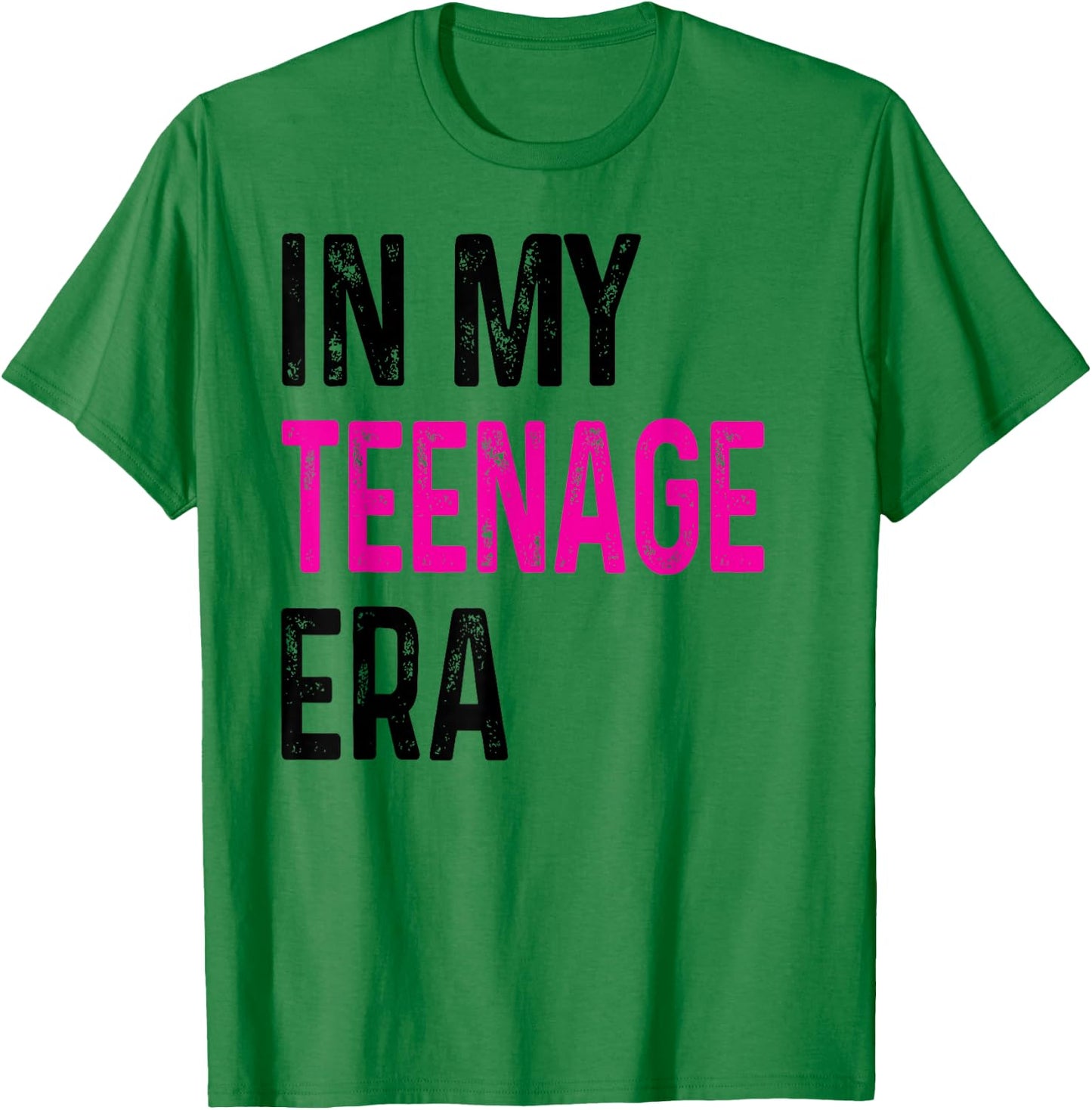 In My Teenage Era Groovy Teenager 13th Birthday 13 Years T-Shirt - T-Shirt | Irish Green