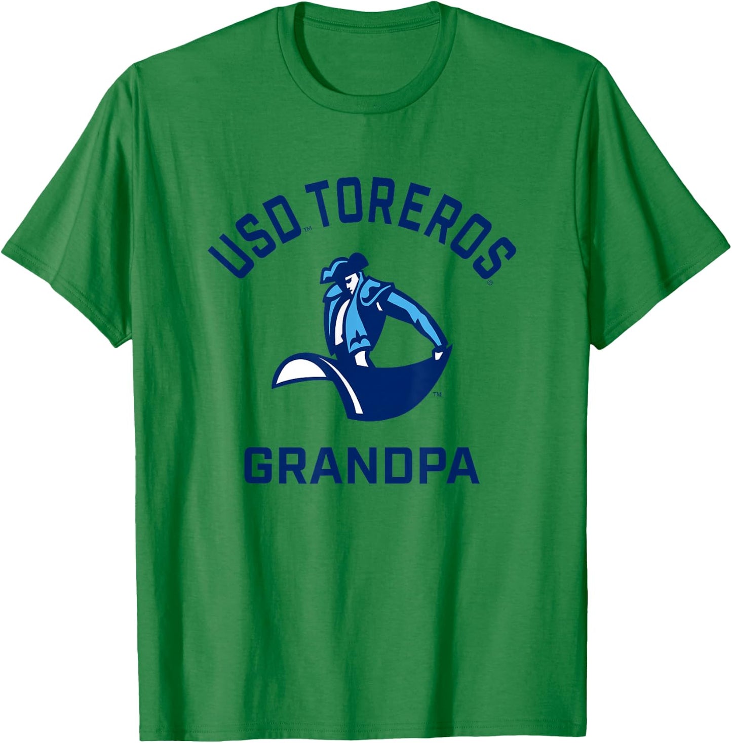 University of San Diego Toreros Arched Grandpa T-Shirt - T-Shirt | Irish Green