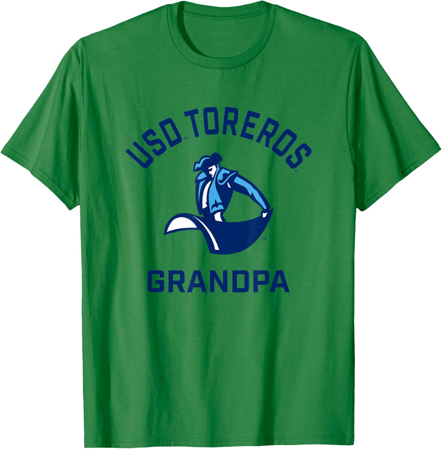 University of San Diego Toreros Arched Grandpa T-Shirt - T-Shirt | Irish Green