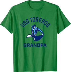 University of San Diego Toreros Arched Grandpa T-Shirt - T-Shirt | Irish Green