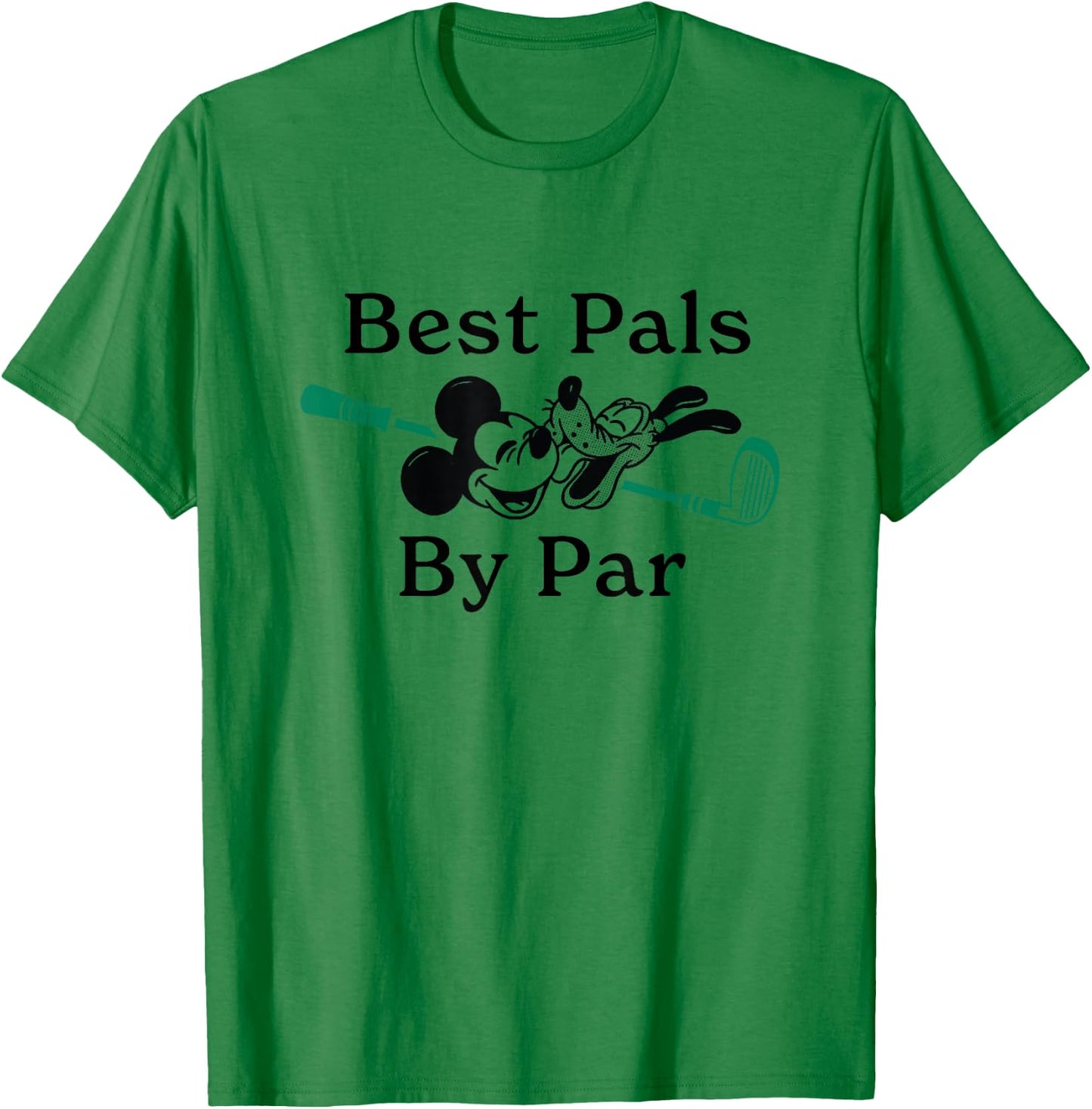 Disney Mickey And Friends Best Pals By Par Mickey Pluto Logo T-Shirt - T-Shirt | Irish Green
