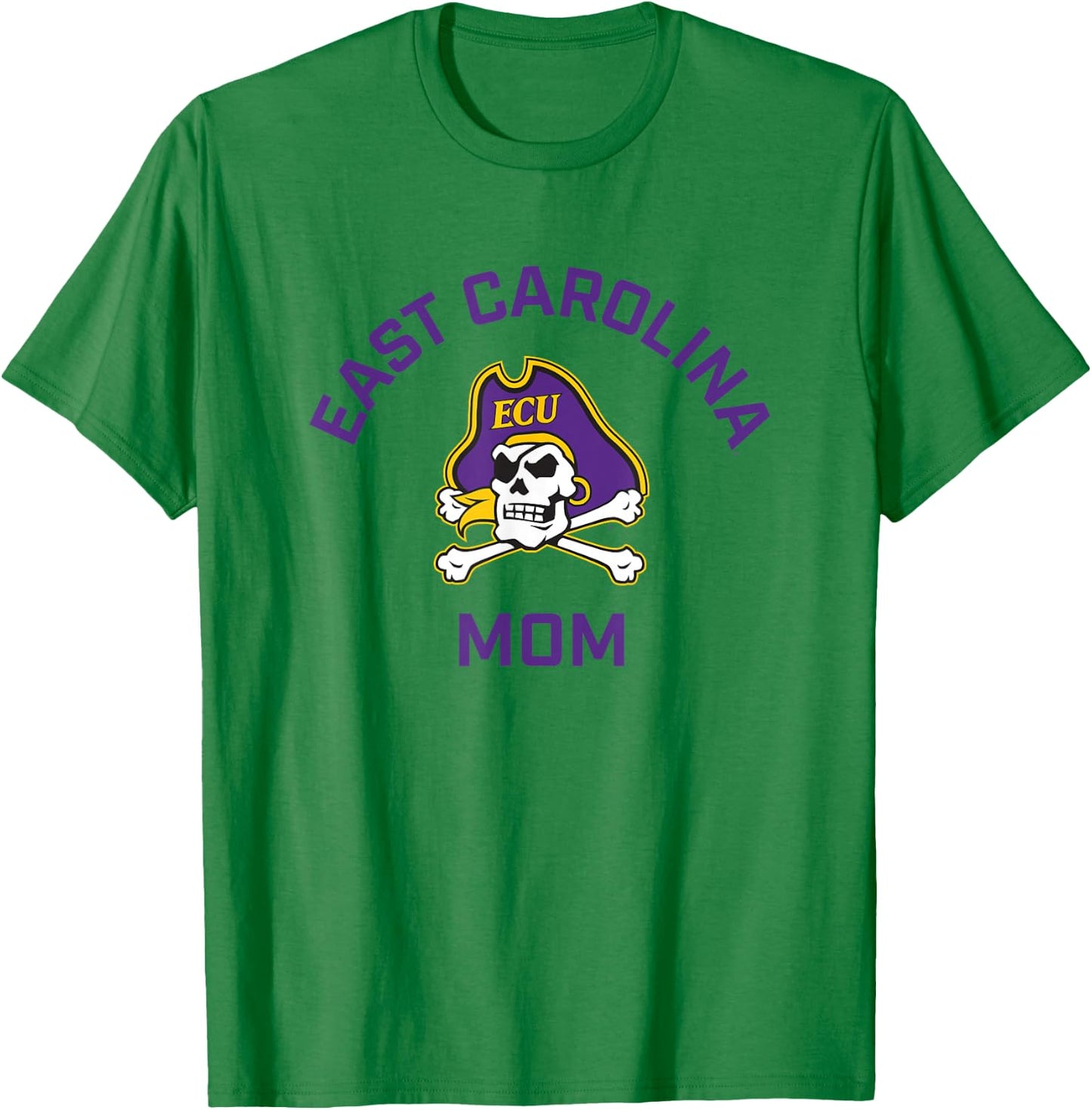 East Carolina University ECU Pirates Arched Mom T-Shirt - T-Shirt | Irish Green