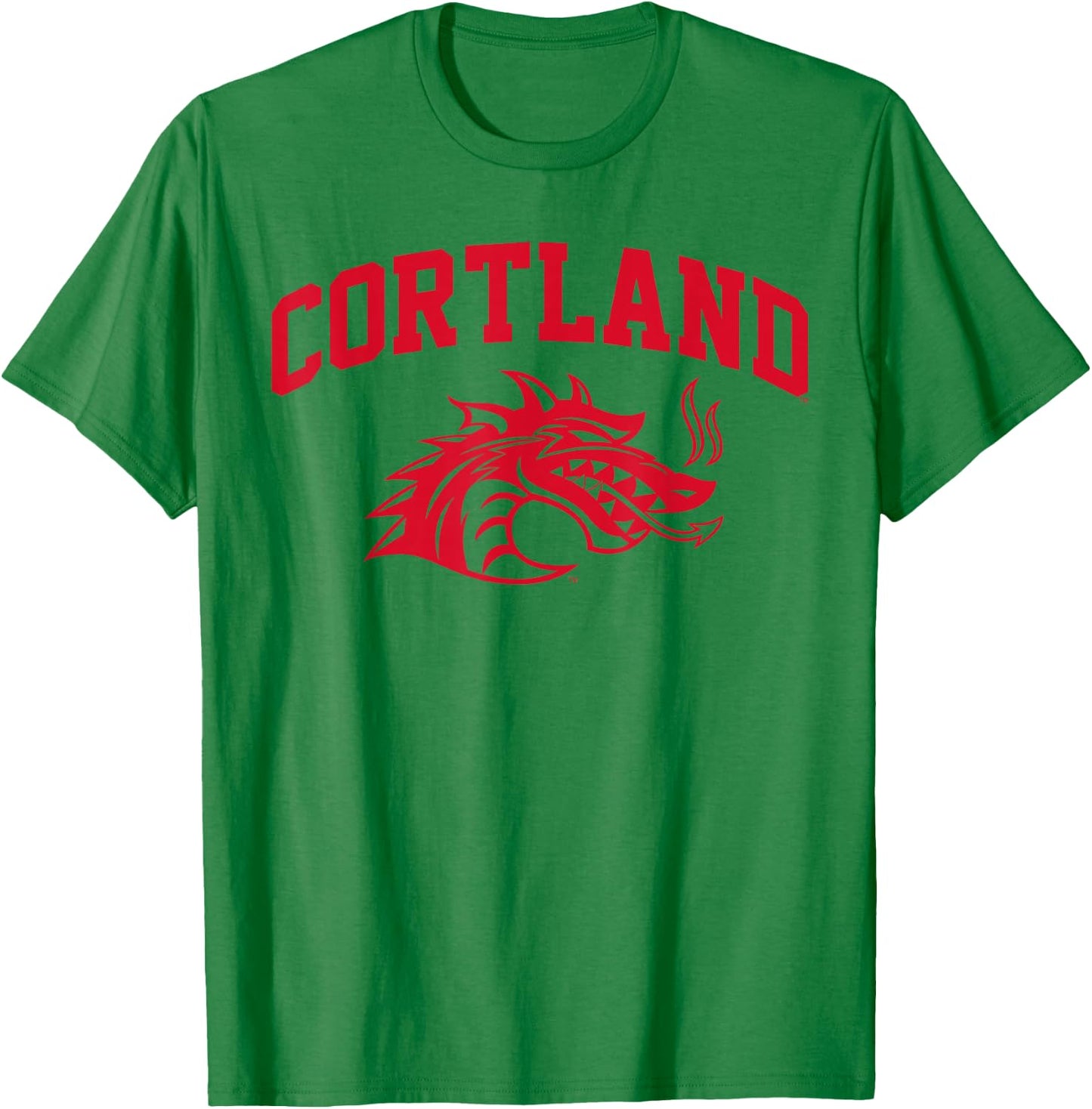 SUNY Cortland Red Dragons Athletics Logo T-Shirt - T-Shirt | Irish Green