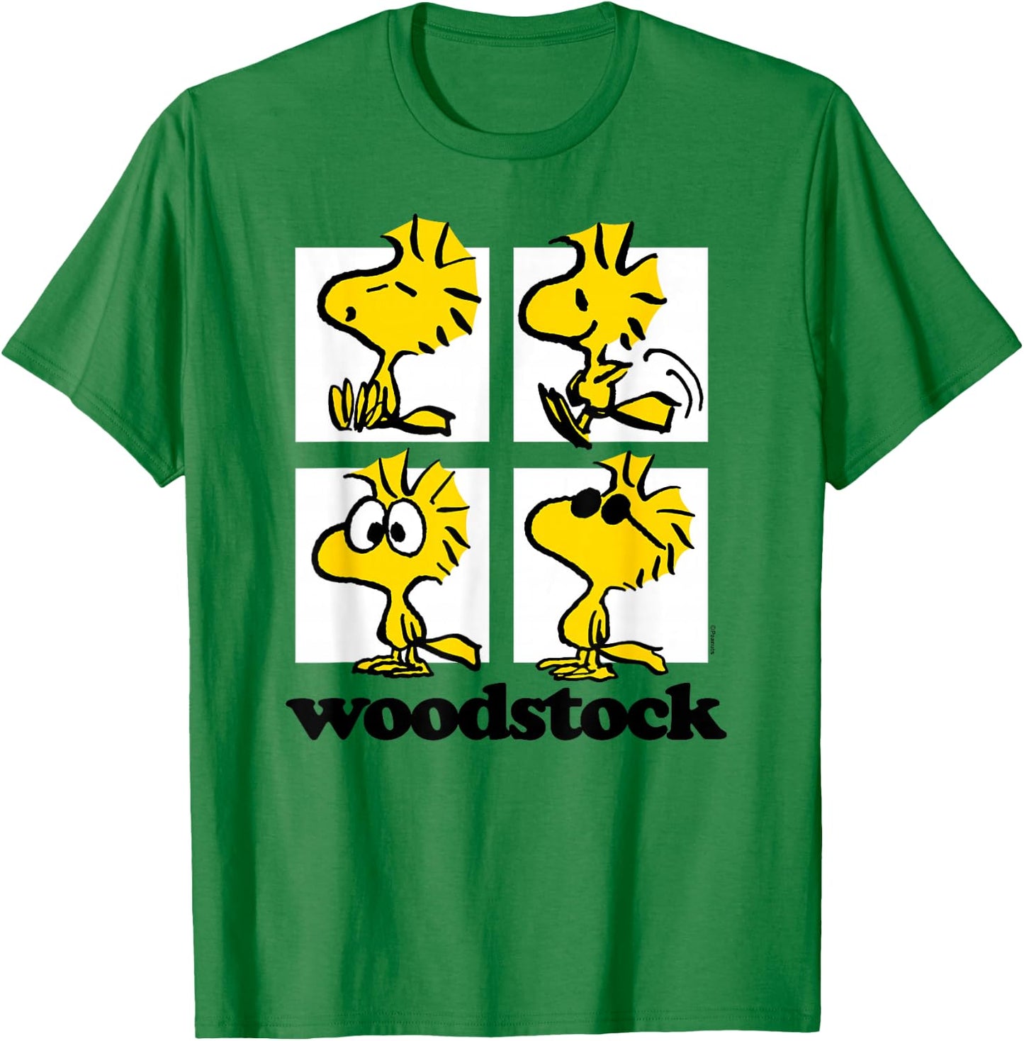 Peanuts - Woodstock Grid T-Shirt - T-Shirt | Irish Green