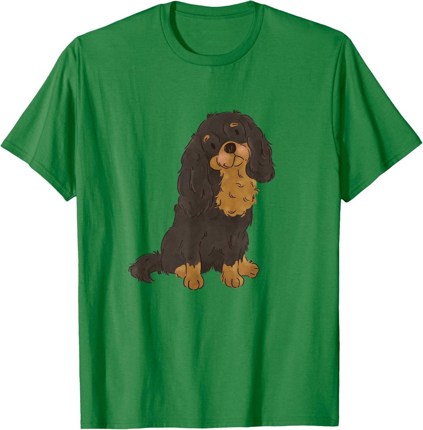 Black and Tan Cavalier King Charles Spaniel Cavie Mom T-Shirt - T-Shirt | Irish Green