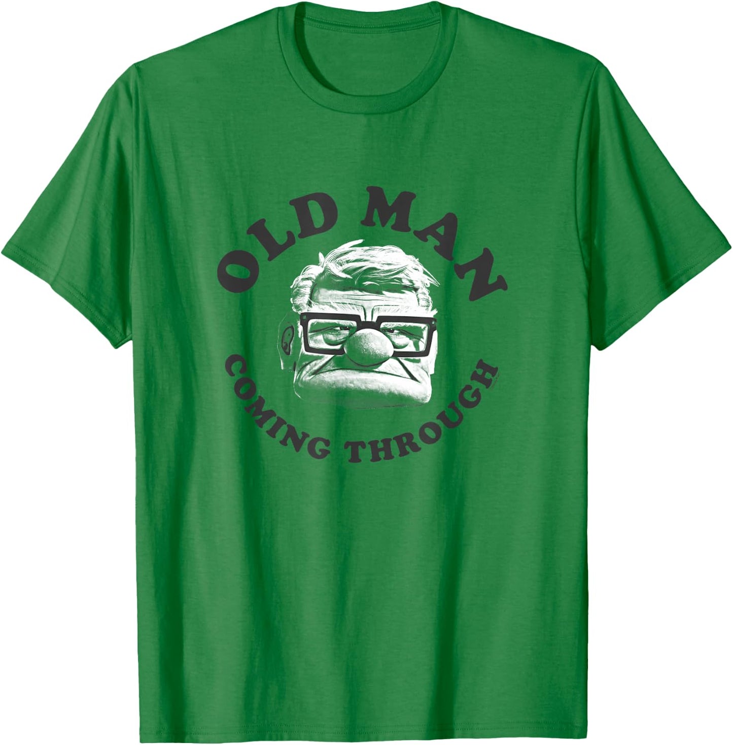Disney Pixar Up Old Man Coming Through Vintage Carl Face T-Shirt - T-Shirt | Irish Green