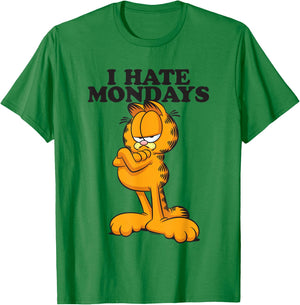 Garfield I Hate Mondays T-Shirt - T-Shirt | Irish Green