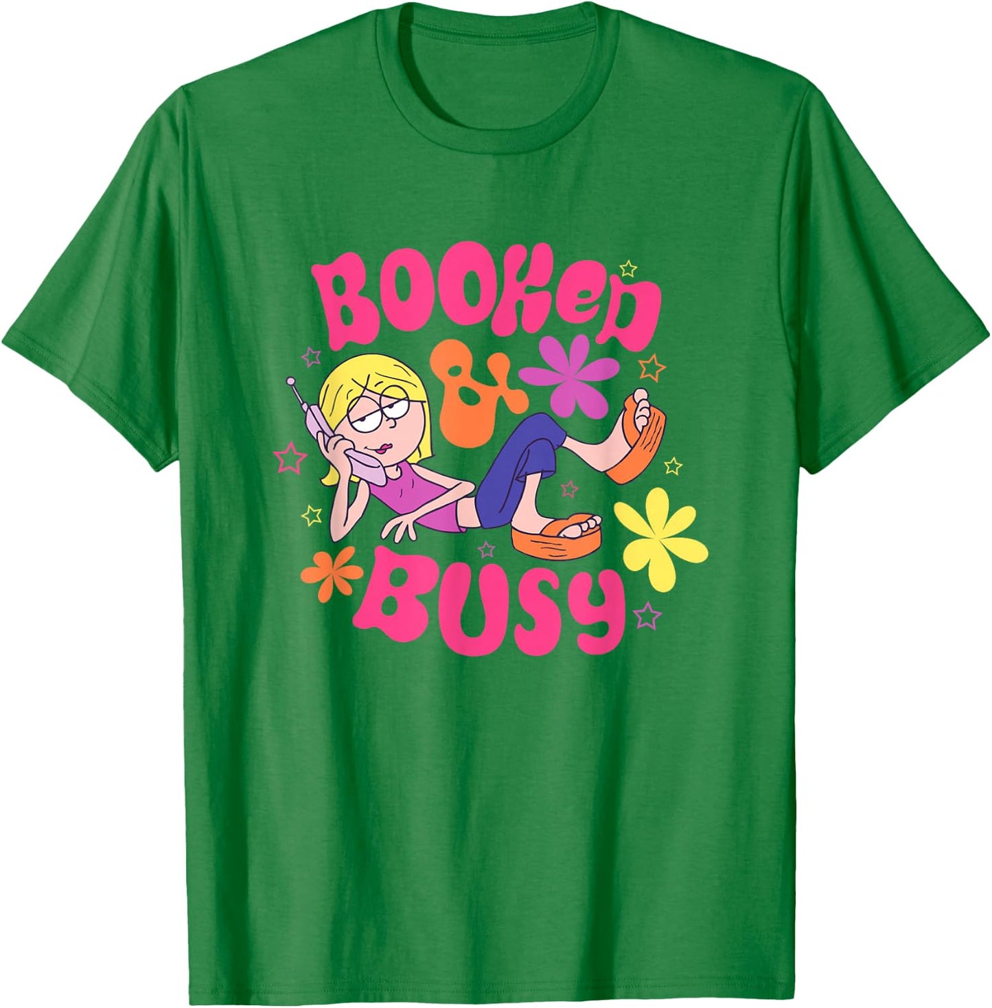 Disney Lizzy McGuire Cool Lizzie Boked & Busy Big Chest Logo T-Shirt - T-Shirt | Irish Green