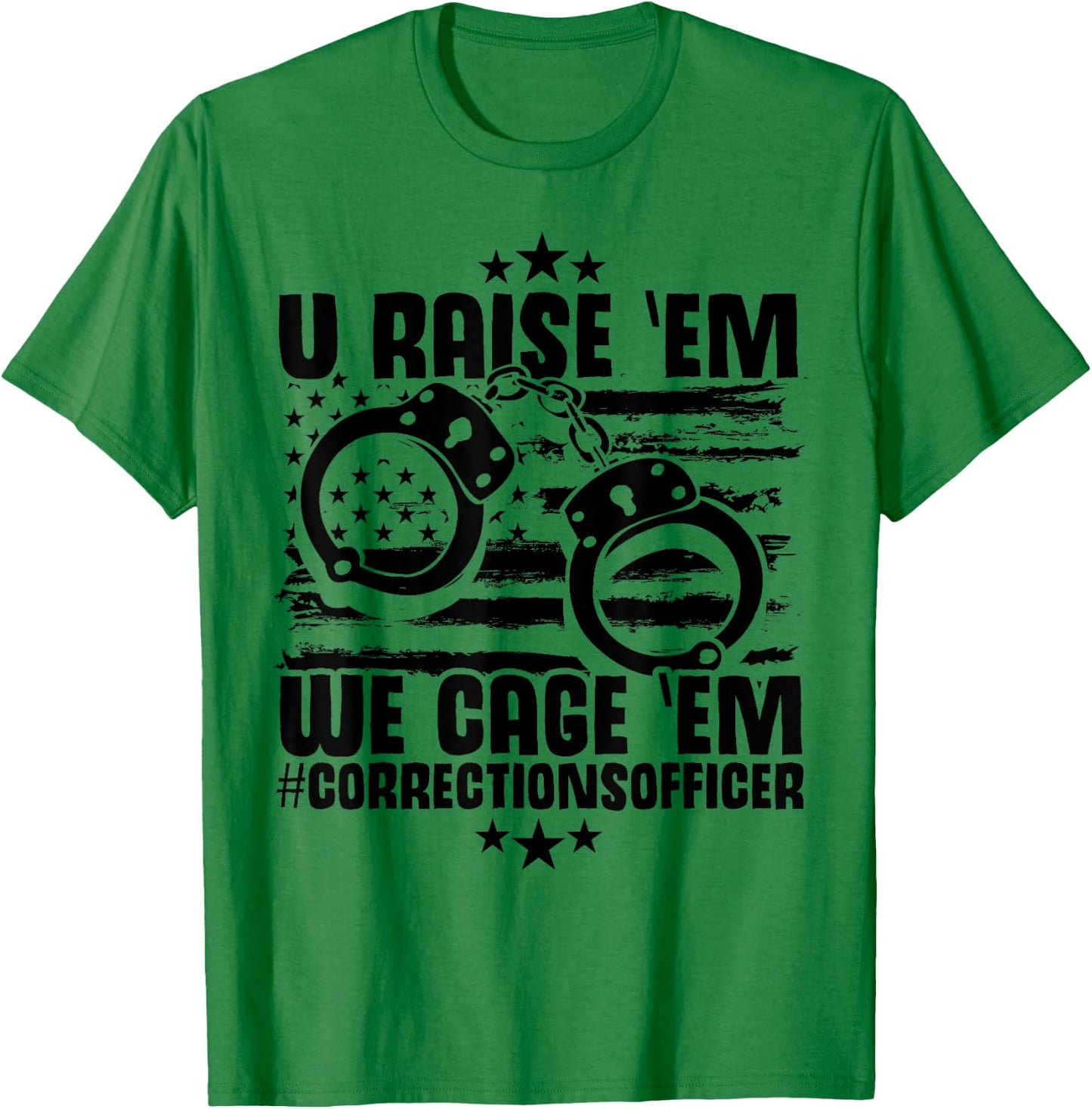 Corrections Decor Thin Silver Line Gear Correctional Officer T-Shirt - T-Shirt | Irish Green