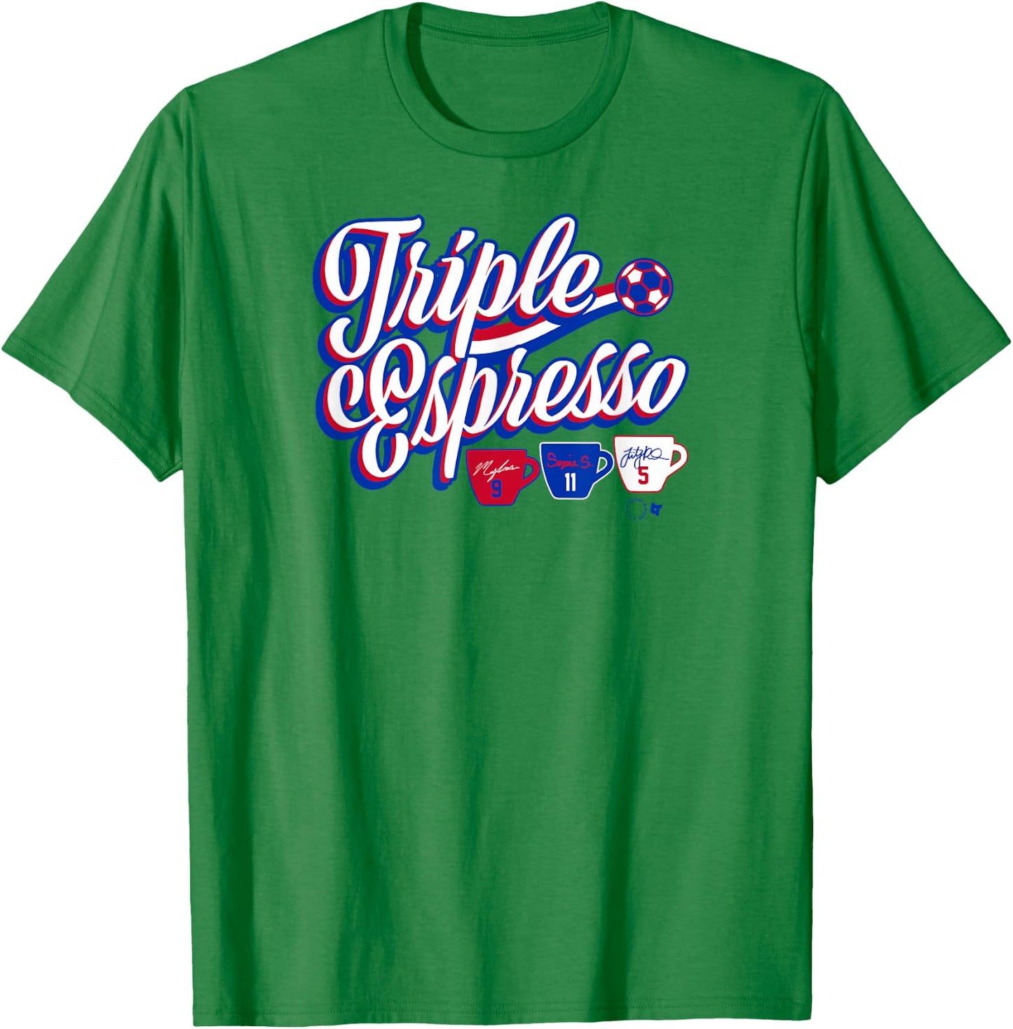 Swanson, Rodman, & Smith - Triple Espresso - USA Soccer T-Shirt - T-Shirt | Irish Green