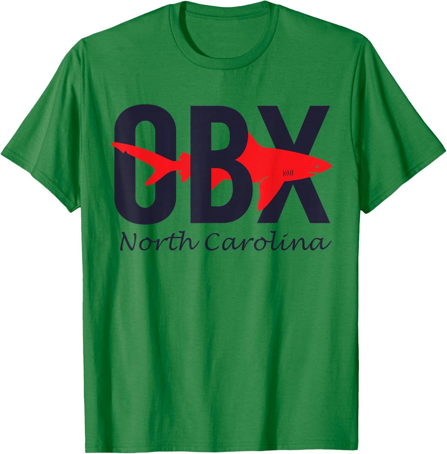 Outer Banks of North Carolina T Shirt OBX Shark T-Shirt - T-Shirt | Irish Green