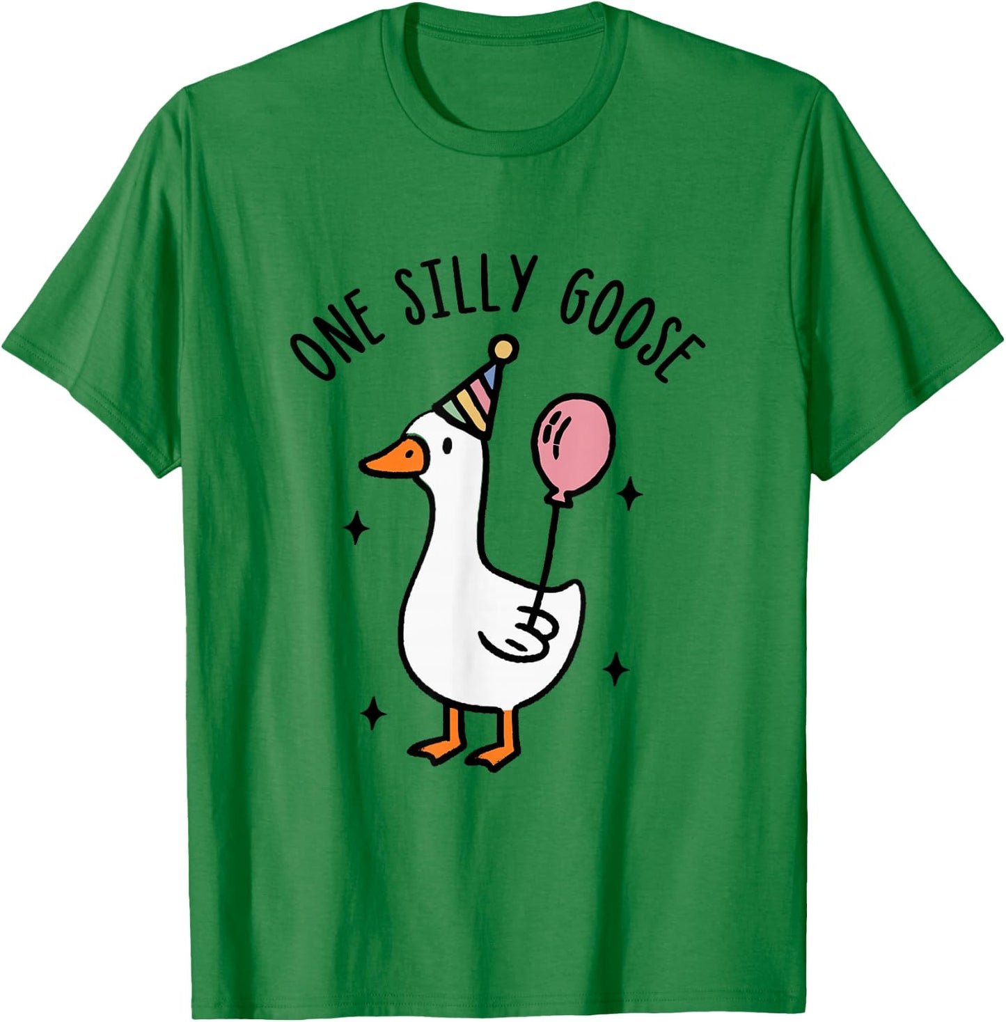 One Silly Goose Funny 1st First Birthday T-Shirt - T-Shirt | Irish Green