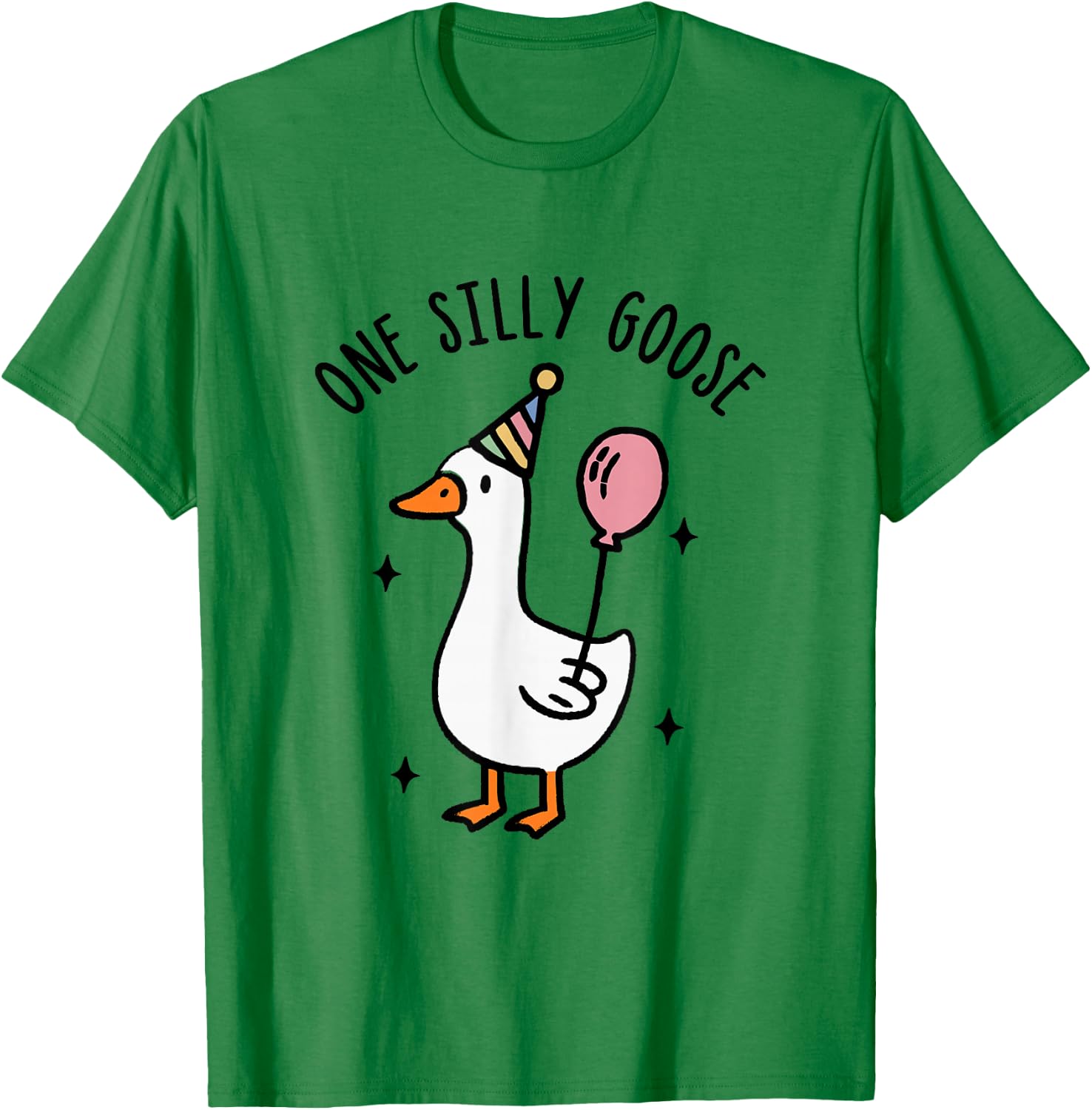 One Silly Goose Funny 1st First Birthday T-Shirt - T-Shirt | Irish Green