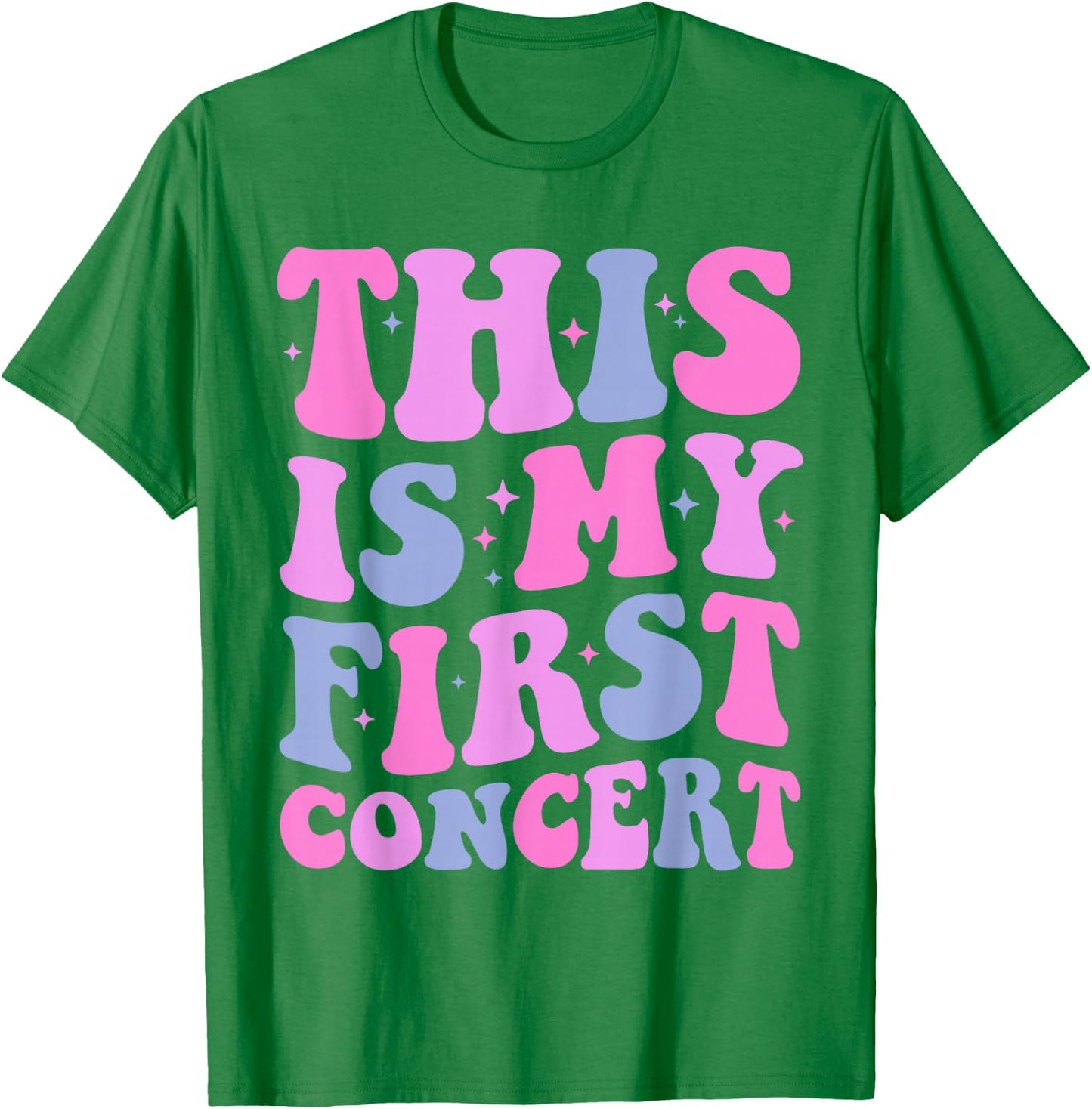 This Is My First Concert Music Event Retro Groovy Girls T-Shirt - T-Shirt | Irish Green