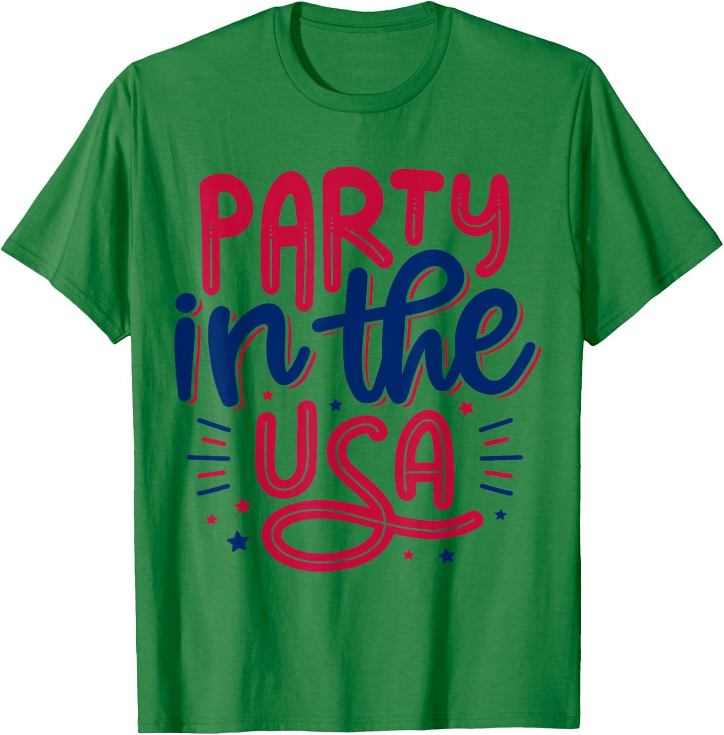 Party In The USA Vintage Independence Day 4th Of July 2024 T-Shirt - T-Shirt | Irish Green