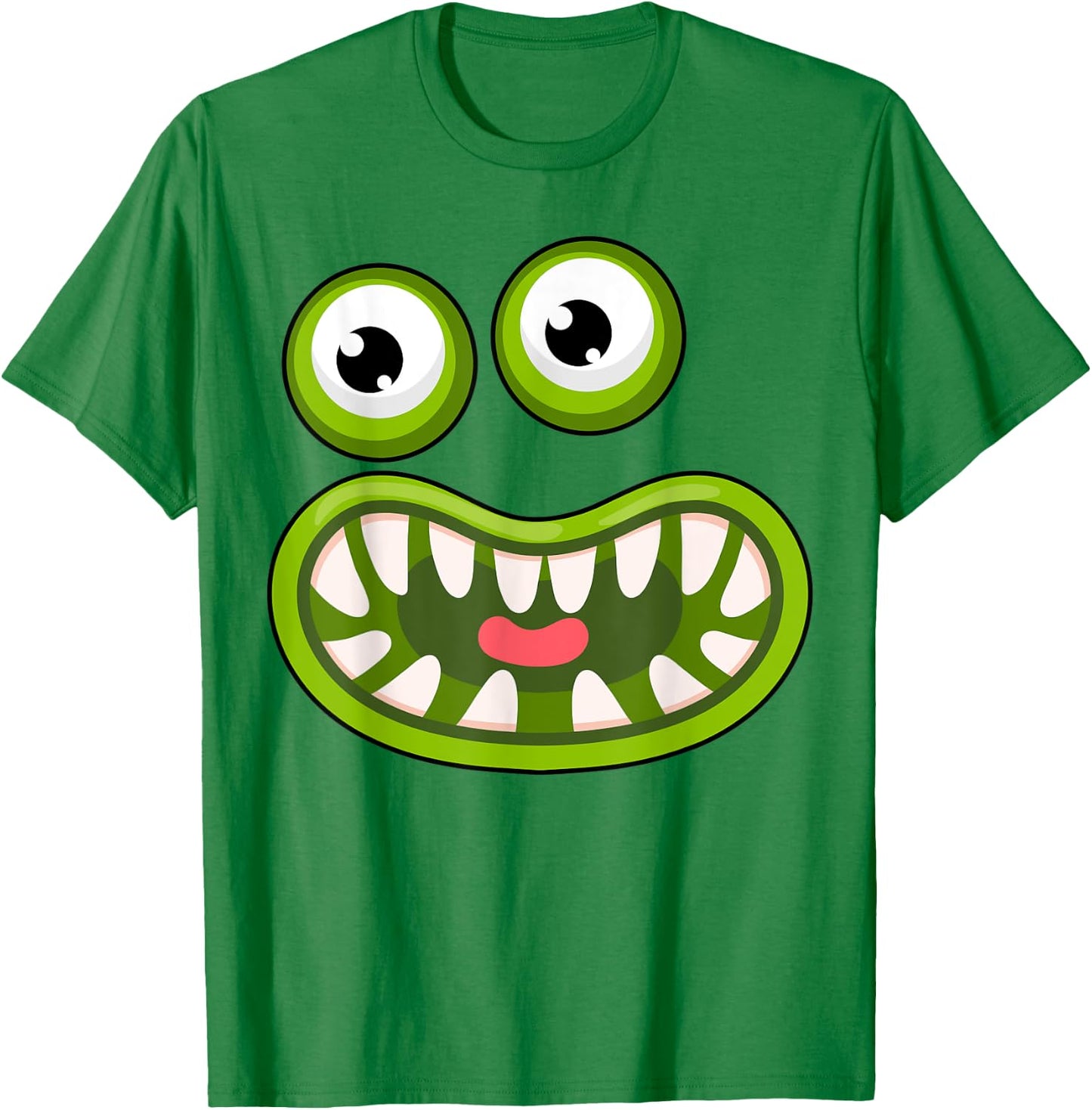 Funny Green Big Mouth Monster Easy Halloween Costume T-Shirt - T-Shirt | Irish Green