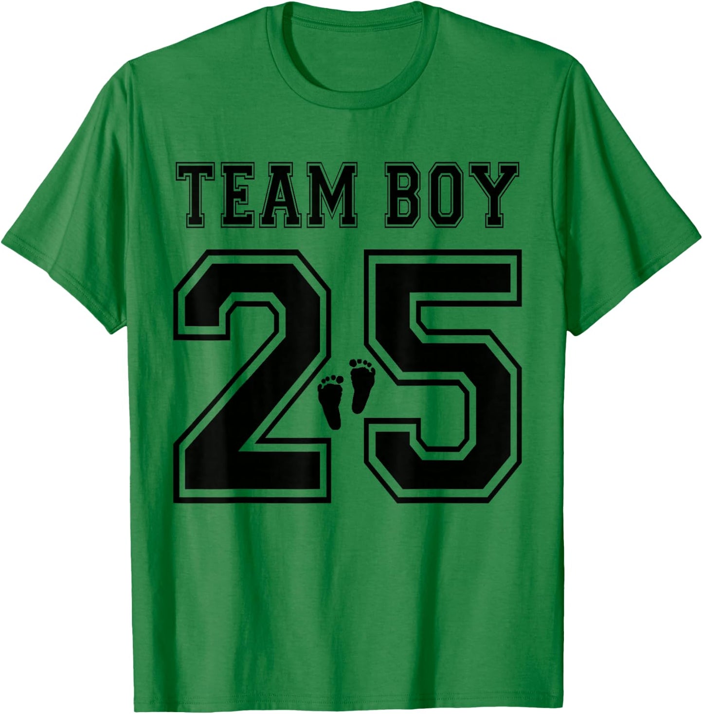 Team Boy 2025 Gender Reveal Boy Baby Shower Adoption T-Shirt - T-Shirt | Irish Green