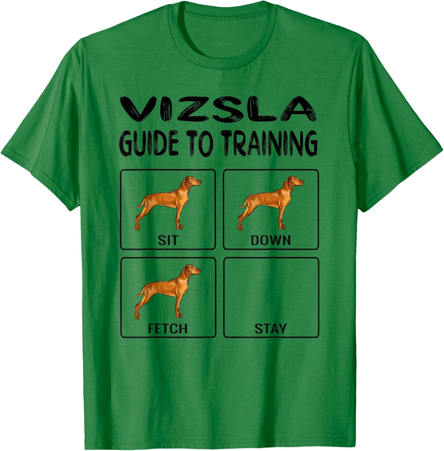Vizsla Guide To Training Dog Obedience Men Women Kids T-Shirt - T-Shirt | Irish Green