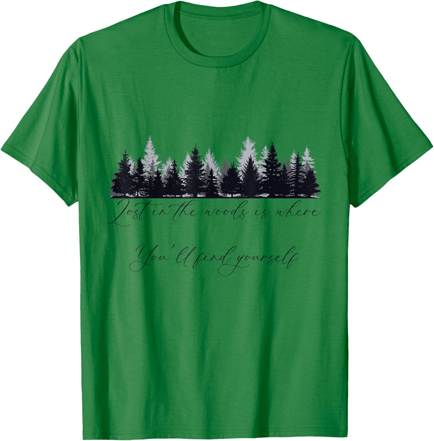Woodland, Hiking, Quote About Loving Walks In The Woods T-Shirt - T-Shirt | Irish Green