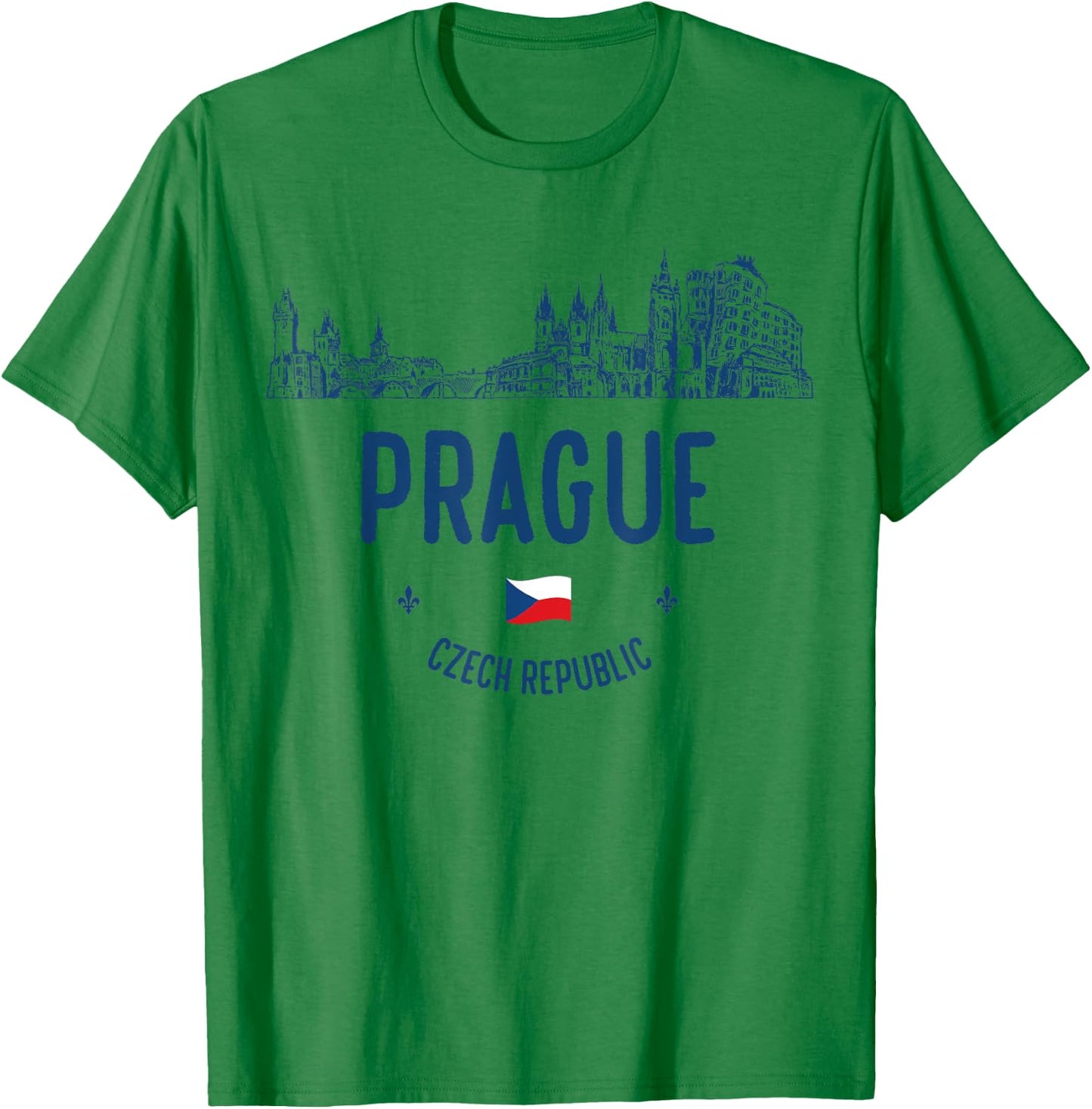 Prague Travel T-Shirt - T-Shirt | Irish Green