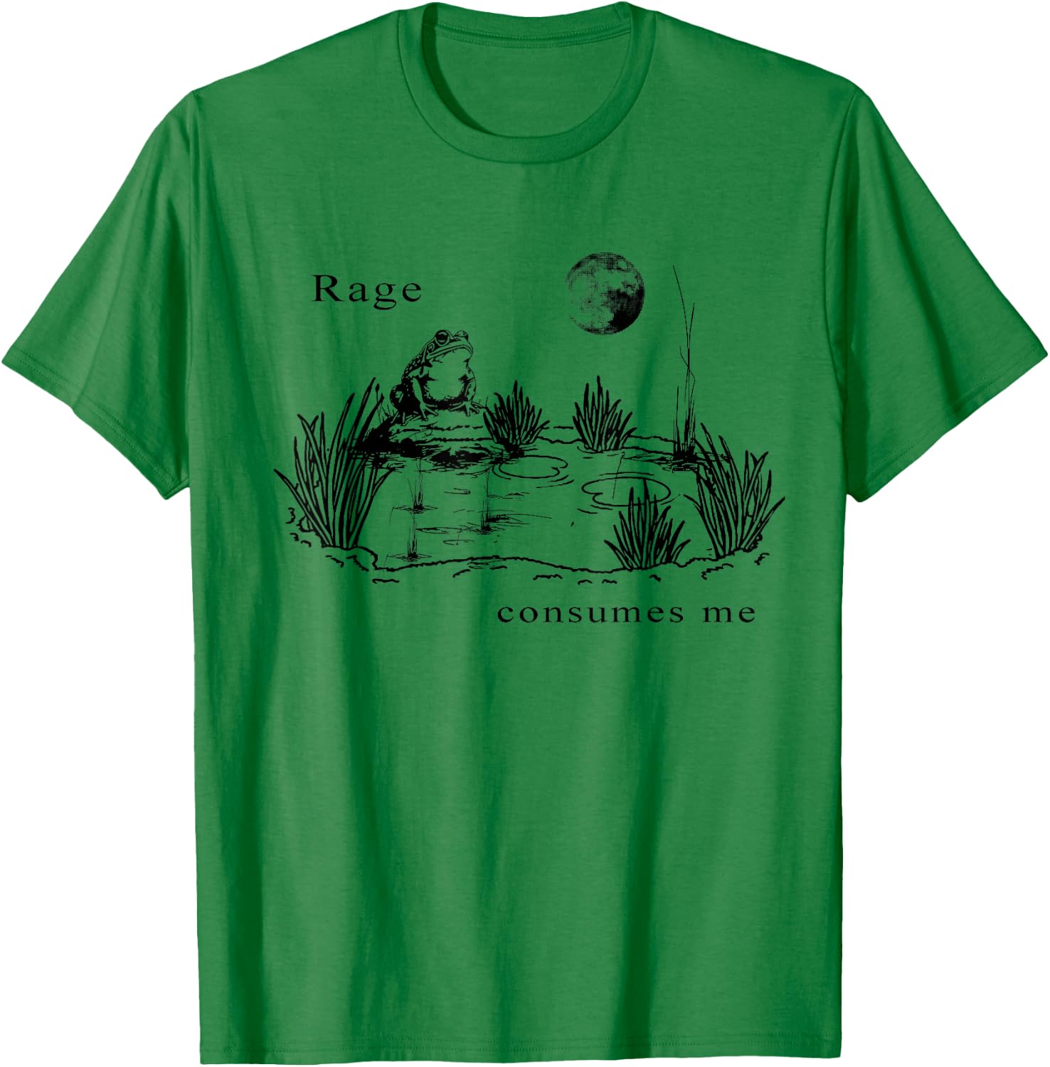 rage consumes me frog funny Vintage Frog nature T-Shirt - T-Shirt | Irish Green