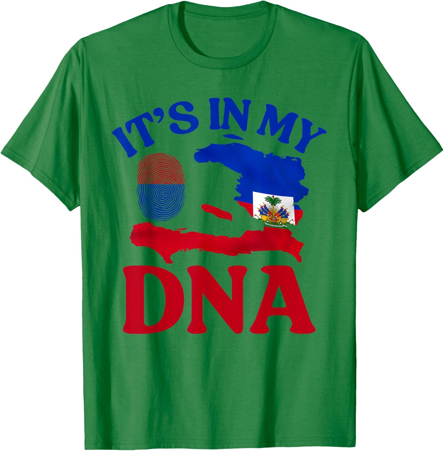 It's in my DNA Happy Haitian Flag Day Haiti Flag Heart T-Shirt - T-Shirt | Irish Green
