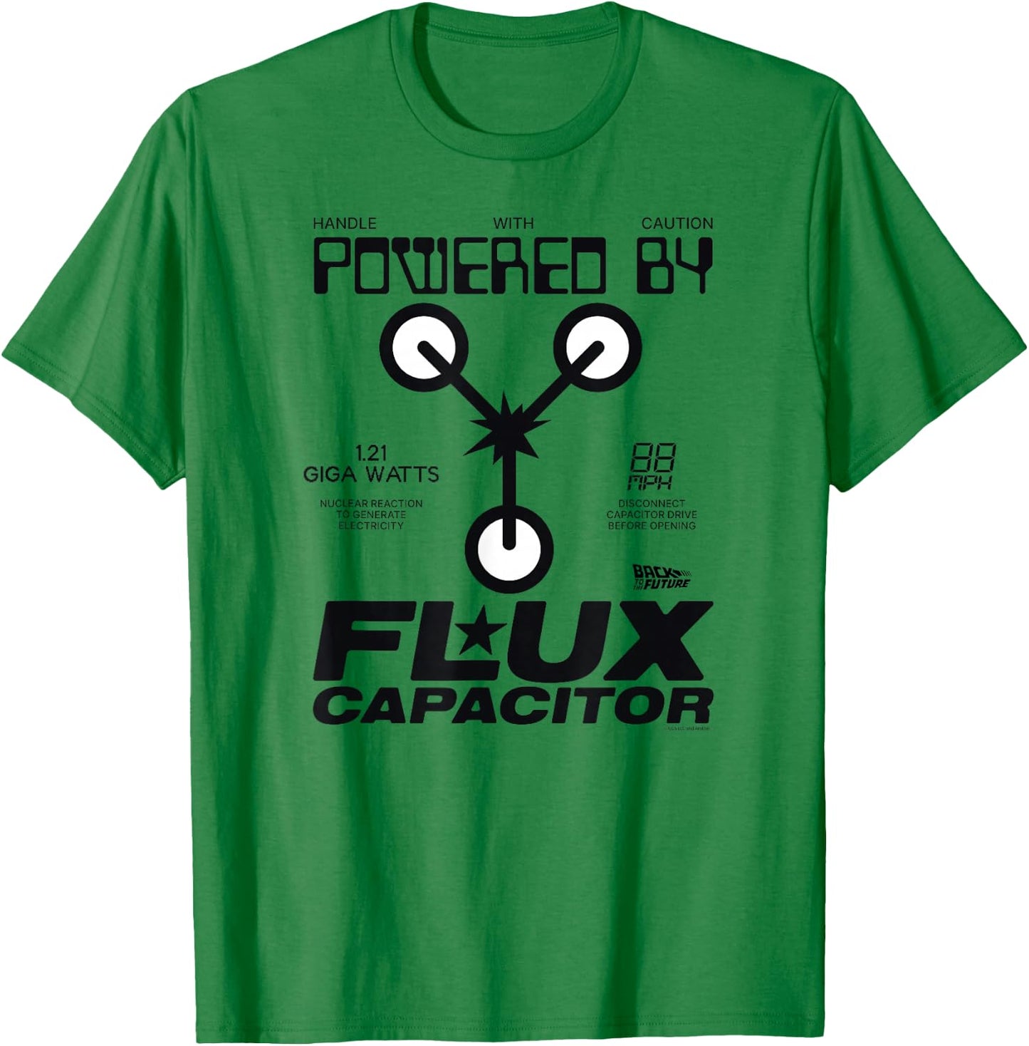 Back to The Future Powered by Flux T-Shirt - T-Shirt | Irish Green